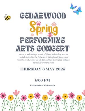 Cedarwood Spring Concert 5/8/25 6pm